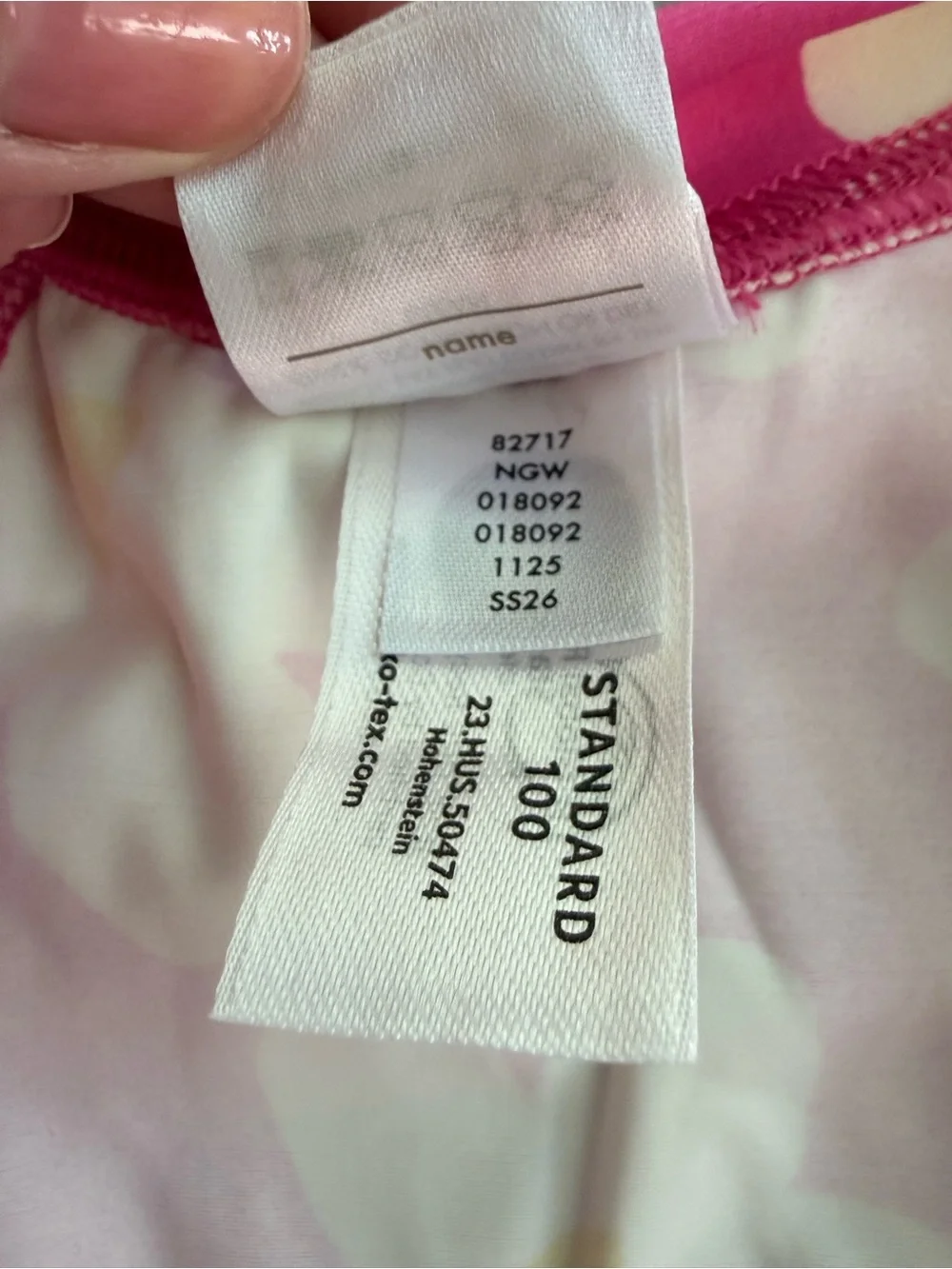 Hanna Andersson Long Sleeve Rashguard Pink Flowers Baby Swimsuit 6-12M - New